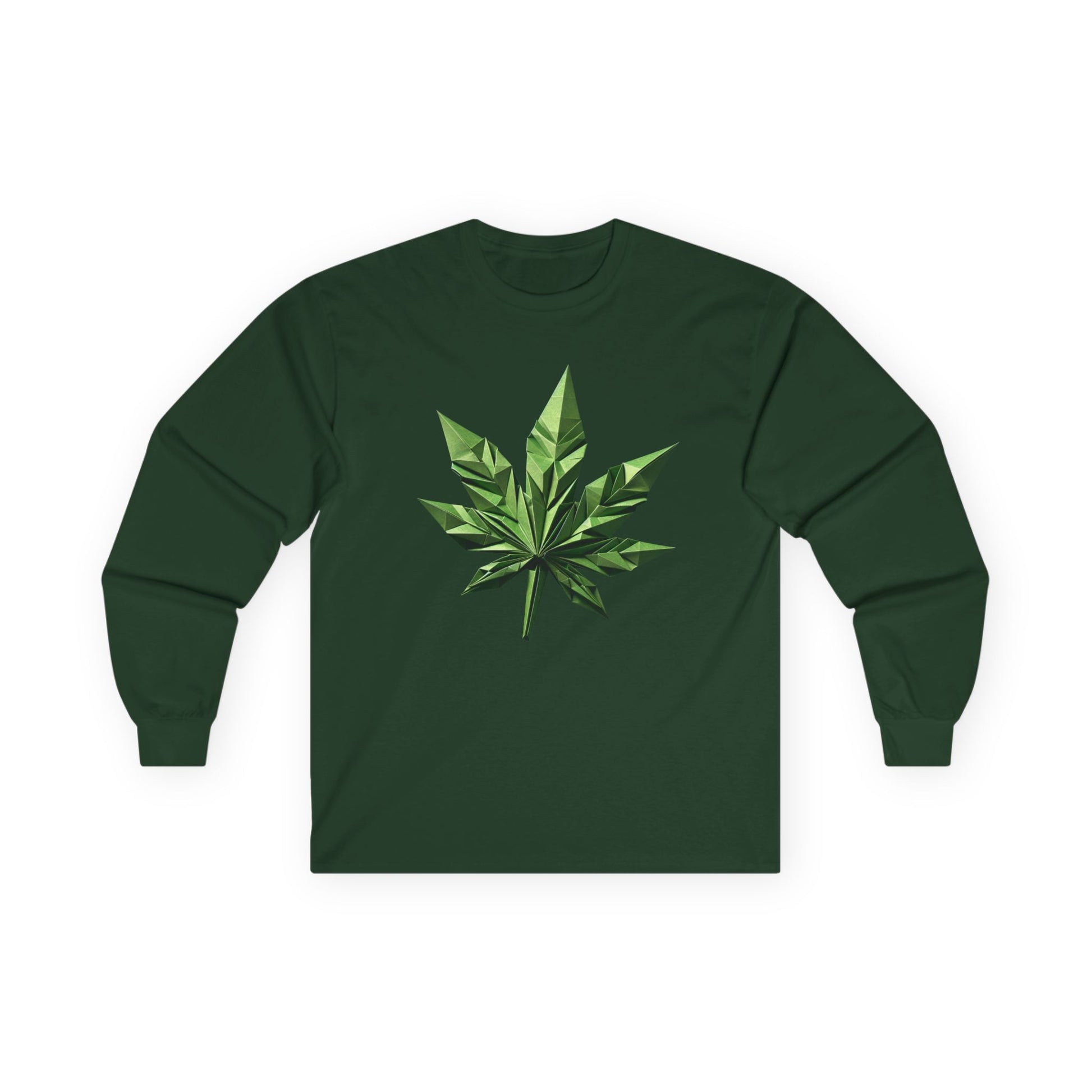 Women's Marijuana Weed Leaf Long Sleeve Tee